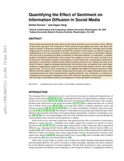 Quantifying the Effect of Sentiment on Information Diffusion in Social
  Media