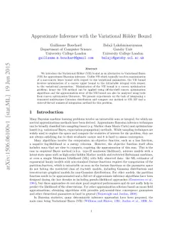 Approximate Inference with the Variational Holder Bound
