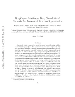 DeepOrgan: Multi-level Deep Convolutional Networks for Automated
  Pancreas Segmentation