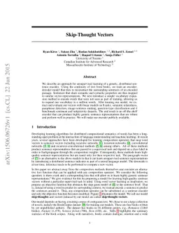 Skip-Thought Vectors