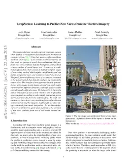 DeepStereo: Learning to Predict New Views from the World's Imagery