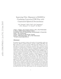 Improving Fiber Alignment in HARDI by Combining Contextual PDE Flow with
  Constrained Spherical Deconvolution