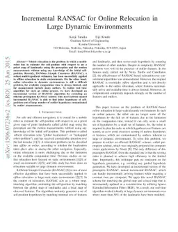 Incremental RANSAC for Online Relocation in Large Dynamic Environments