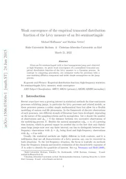 Weak convergence of the empirical truncated distribution function of the
  Lévy measure of an Itō semimartingale