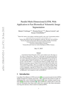 Parallel Multi-Dimensional LSTM, With Application to Fast Biomedical
  Volumetric Image Segmentation