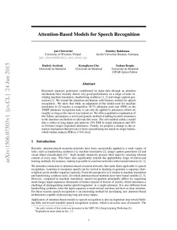 Attention-Based Models for Speech Recognition