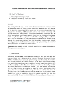 Learning Representations from Deep Networks Using Mode Synthesizers
