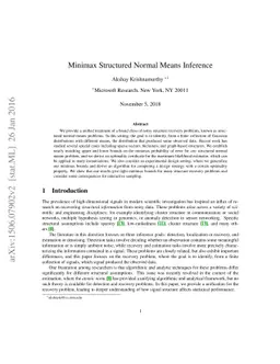 Minimax Structured Normal Means Inference