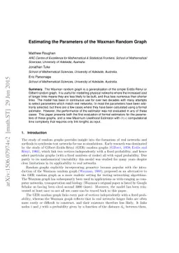 Estimating the Parameters of the Waxman Random Graph