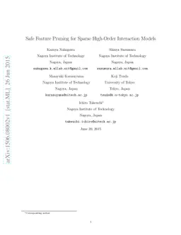 Safe Feature Pruning for Sparse High-Order Interaction Models