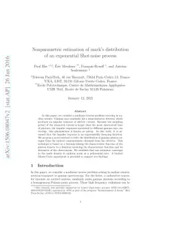 Nonparametric estimation of mark's distribution of an exponential
  Shot-noise process