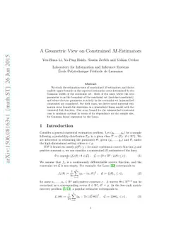 A Geometric View on Constrained M-Estimators