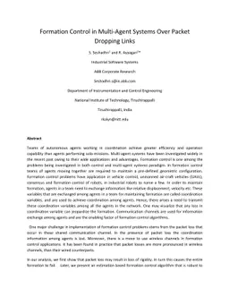 Formation Control in Multi-Agent Systems Over Packet Dropping Links