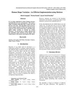 Human Shape Variation - An Efficient Implementation using Skeleton