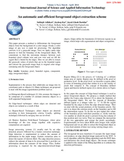 An automatic and efficient foreground object extraction scheme