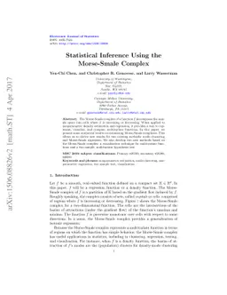 Statistical Inference using the Morse-Smale Complex