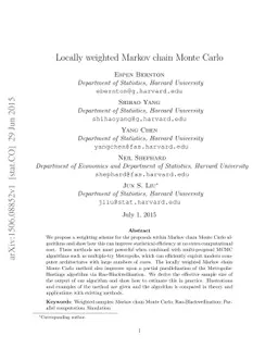 Locally weighted Markov chain Monte Carlo