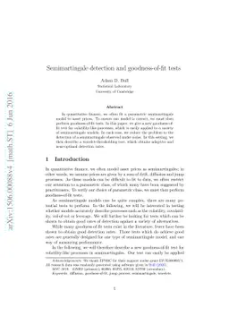 Semimartingale detection and goodness-of-fit tests