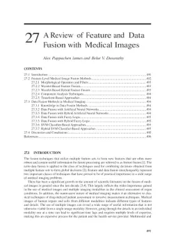 A Review of Feature and Data Fusion with Medical Images