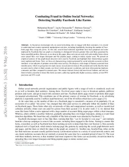 Combating Fraud in Online Social Networks: Detecting Stealthy Facebook
  Like Farms