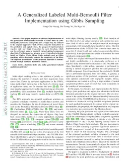 A Generalized Labeled Multi-Bernoulli Filter Implementation using Gibbs
  Sampling