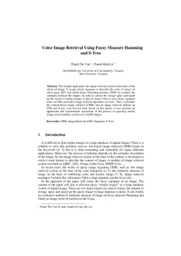 Color Image Retrieval Using Fuzzy Measure Hamming and S-Tree