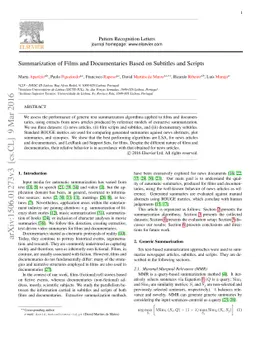 Summarization of Films and Documentaries Based on Subtitles and Scripts
