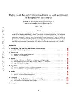 PeakSegJoint: fast supervised peak detection via joint segmentation of
  multiple count data samples