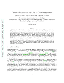 Optimal change point detection in Gaussian processes