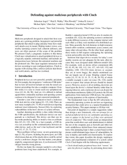 Defending against malicious peripherals with Cinch