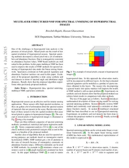 Multilayer Structured NMF for Spectral Unmixing of Hyperspectral Images