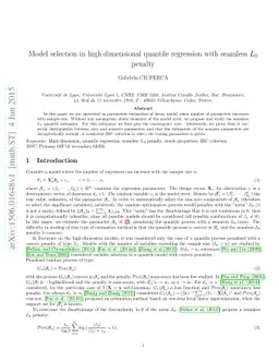 Model selection in high-dimensional quantile regression with seamless
  $L_0$ penalty