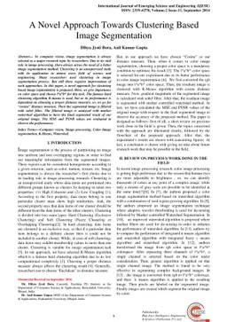 A Novel Approach Towards Clustering Based Image Segmentation
