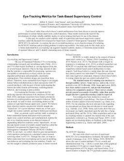 Eye-Tracking Metrics for Task-Based Supervisory Control