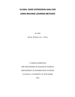 Global Gene Expression Analysis Using Machine Learning Methods