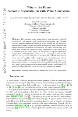 What's the Point: Semantic Segmentation with Point Supervision