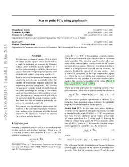 Stay on path: PCA along graph paths