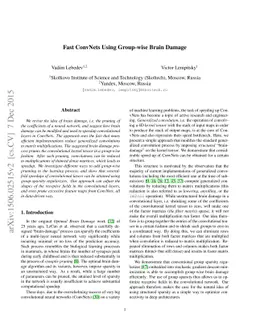Fast ConvNets Using Group-wise Brain Damage