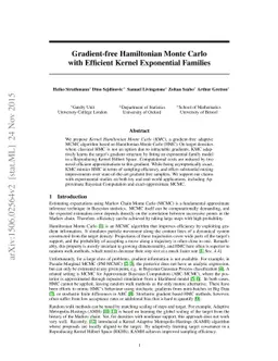 Gradient-free Hamiltonian Monte Carlo with Efficient Kernel Exponential
  Families