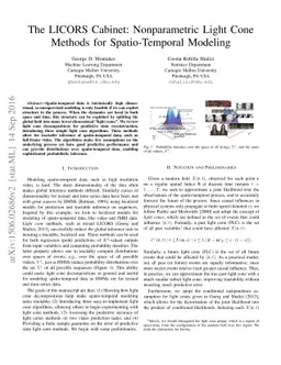The LICORS Cabinet: Nonparametric Algorithms for Spatio-temporal
  Prediction