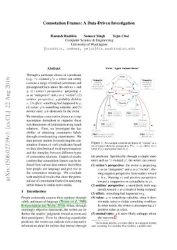 Connotation Frames: A Data-Driven Investigation