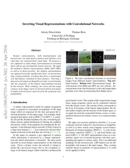 Inverting Visual Representations with Convolutional Networks