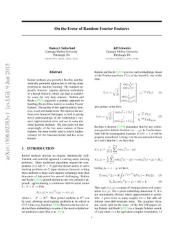 On the Error of Random Fourier Features