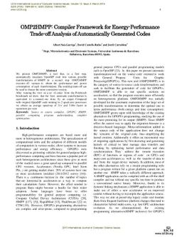 OMP2HMPP: Compiler Framework for Energy Performance Trade-off Analysis
  of Automatically Generated Codes
