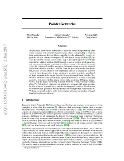 Pointer Networks