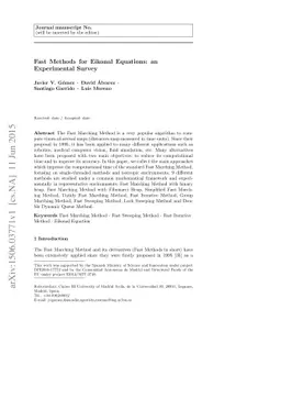 Fast Methods for Eikonal Equations: an Experimental Survey