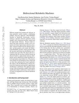 Bidirectional Helmholtz Machines