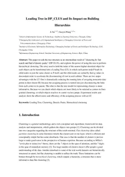 Leading Tree in DPCLUS and Its Impact on Building Hierarchies
