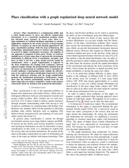 Place classification with a graph regularized deep neural network model