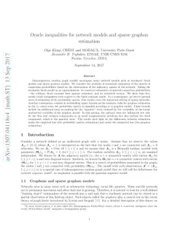 Oracle inequalities for network models and sparse graphon estimation